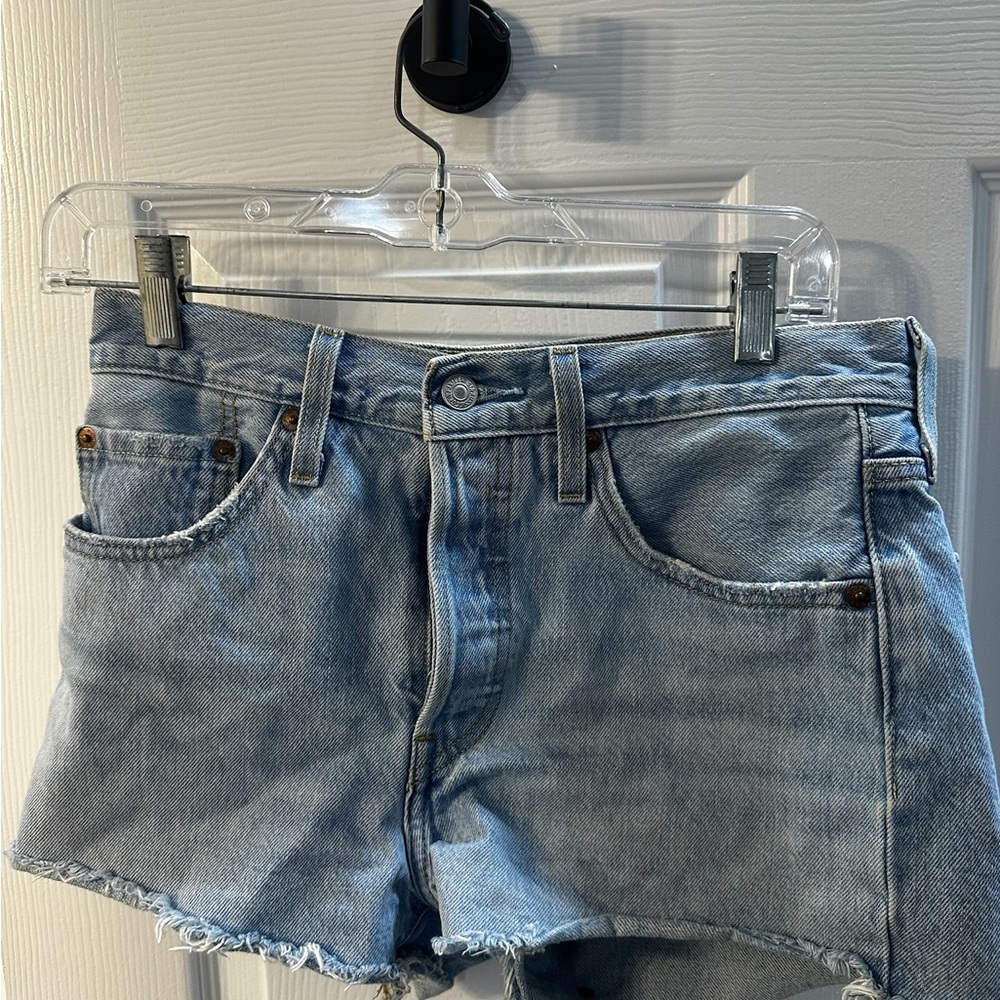 Light Blue Levi Denim Jean Shorts